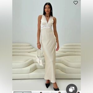 Persefonie Lace Maxi Dress Champagne